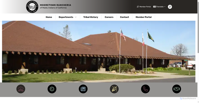 Security scan screenshot of https://www.mooretownrancheria-nsn.gov/