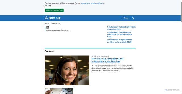 Security scan screenshot of http://www.ind-case-exam.org.uk/