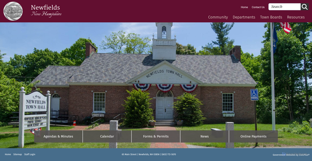 Security scan screenshot of https://www.newfieldsnh.gov/