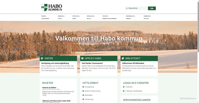 Security scan screenshot of https://www.habokommun.se/