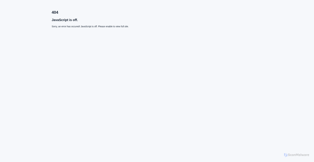 Security scan screenshot of https://evibook.my.id/js_disabled
