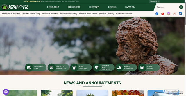 Security scan screenshot of https://princetonnj.gov/