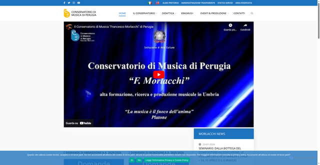 Security scan screenshot of https://www.conservatorioperugia.it/
