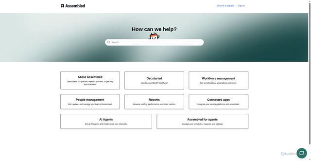 Security scan screenshot of https://assembledsupport.zendesk.com