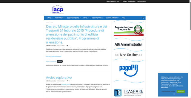 Security scan screenshot of https://www.iacpisernia.it