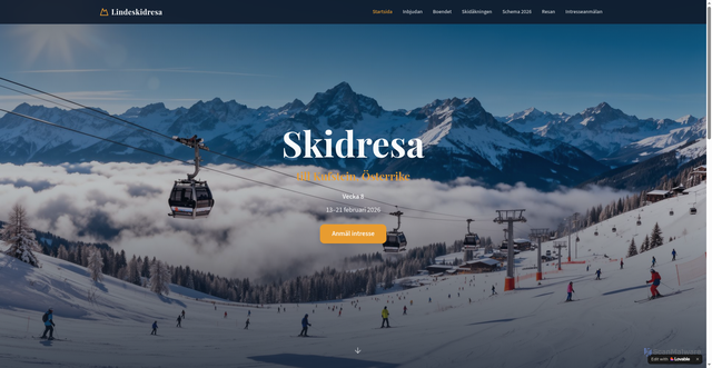 Security scan screenshot of https://lindeskidresa.lovable.app