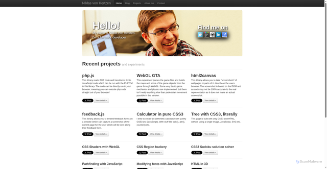 Security scan screenshot of https://hertzen.com