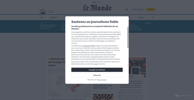 Security scan screenshot of https://trouduc.packets-transit-fr.com/