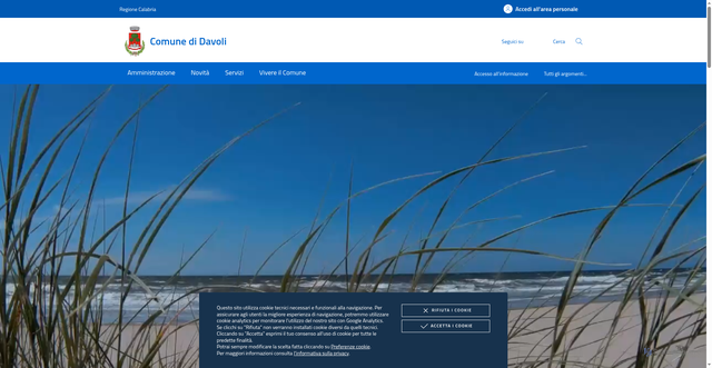 Security scan screenshot of https://www.comune.davoli.cz.it/