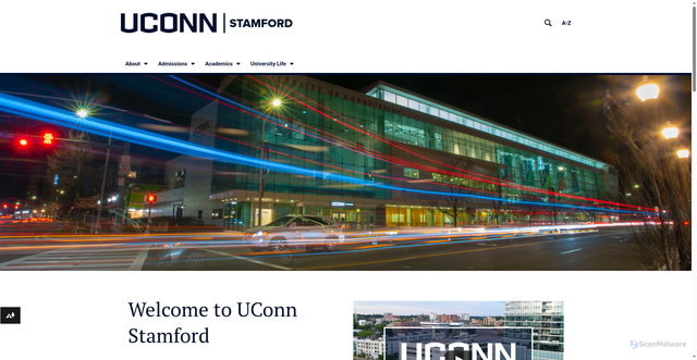 Security scan screenshot of https://stamford.uconn.edu/