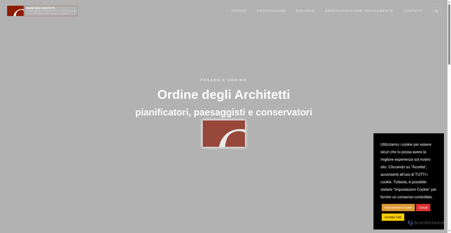 Security scan screenshot of https://www.architettipesarourbino.com/