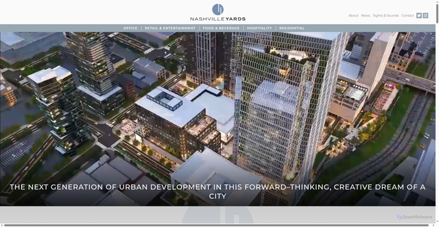 Security scan screenshot of https://www.nashvilleyards.com/