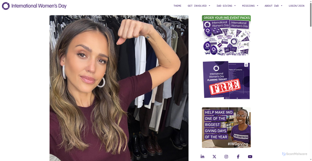 Security scan screenshot of https://www.internationalwomensday.com/Missions/21435/Jessica-Alba-is-an-icon-of-inspiration-a-true-role-model-helping-accelerate-action