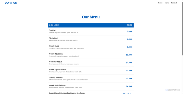 Security scan screenshot of https://greekrestaurantmenu-yp1k1tw4nk.edgeone.app/