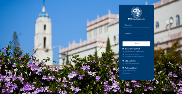 Security scan screenshot of https://mycas.sandiego.edu