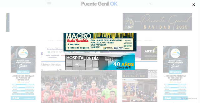 Security scan screenshot of https://puentegenilok.es/?f=f8mrjnabz5e0ycv