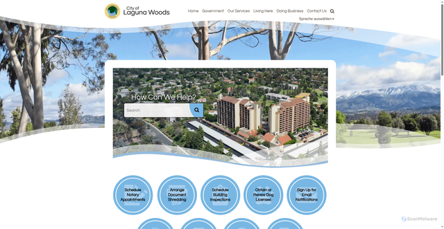 Security scan screenshot of https://www.cityoflagunawoods.org/