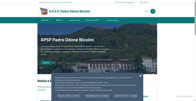 Security scan screenshot of https://www.apsppievedibono.it/
