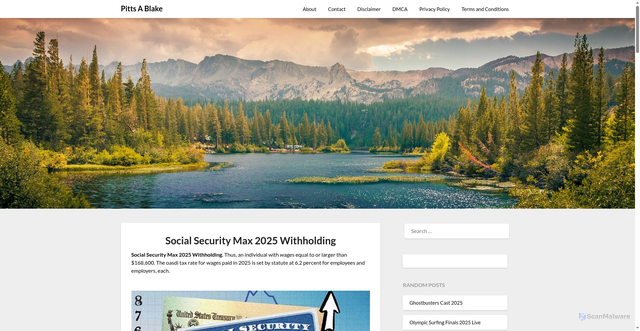 Security scan screenshot of https://pittsablake.pages.dev/wnydz-social-security-max-2025-withholding-uahdn/