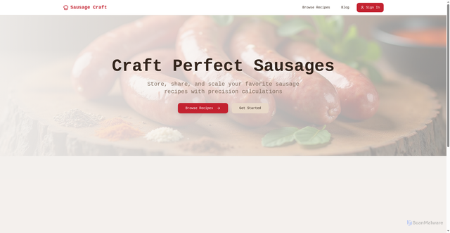 Security scan screenshot of https://sausagecraft.io/