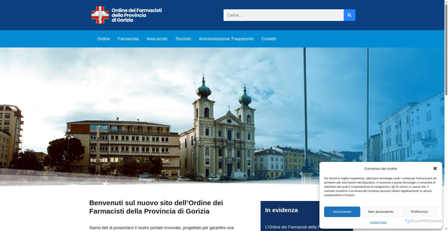 Security scan screenshot of https://ordinefarmacistigorizia.it/