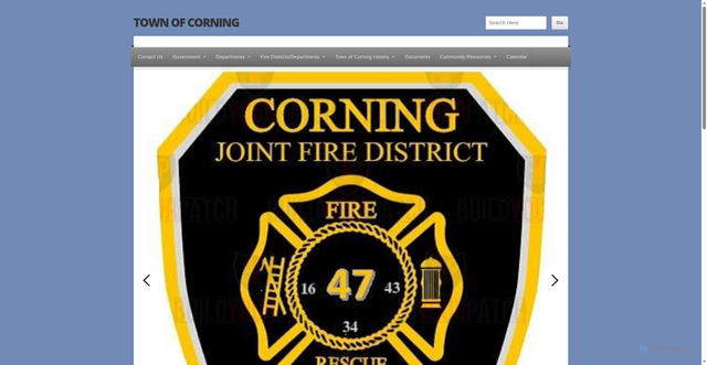 Security scan screenshot of https://townofcorningny.gov/