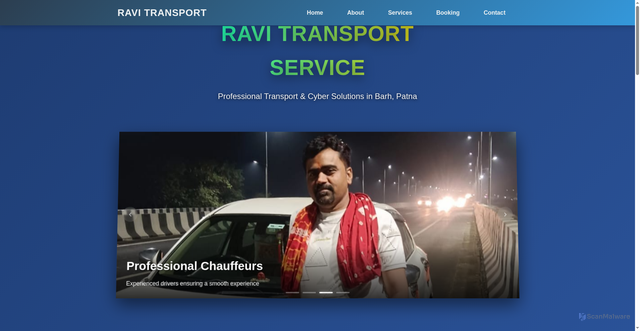 Security scan screenshot of https://ravi-cyber-and-transport.pages.dev/