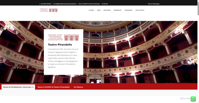 Security scan screenshot of https://fondazioneteatropirandello.it/