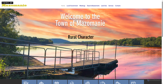 Security scan screenshot of https://www.townofmazomaniewi.gov/