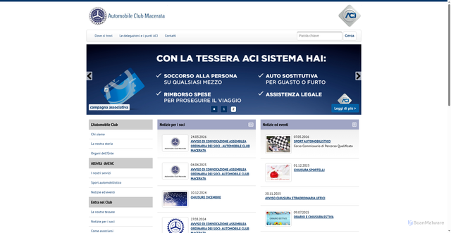 Security scan screenshot of https://www.macerata.aci.it