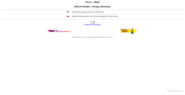 Security scan screenshot of https://odnowica.milaparila.pl