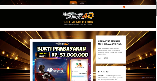 Security scan screenshot of https://jet4djp1.com/jet4d-jadi-raja-parley-bersama-kami/