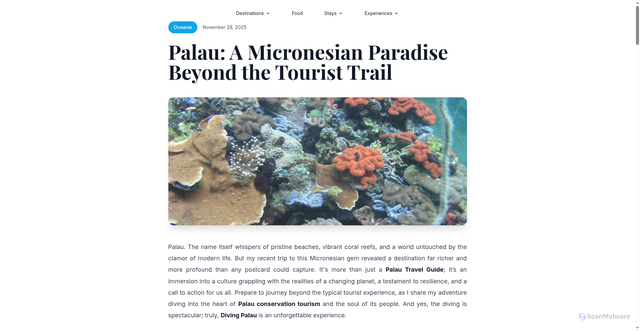 Security scan screenshot of https://vistalocation.com/blog/palau-a-micronesian-paradise-beyond-the-tourist