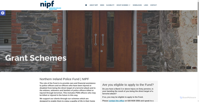 Security scan screenshot of https://www.nipolicefund.gov.uk/
