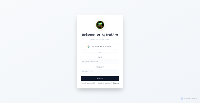 Security scan screenshot of https://agtrakpro.net/