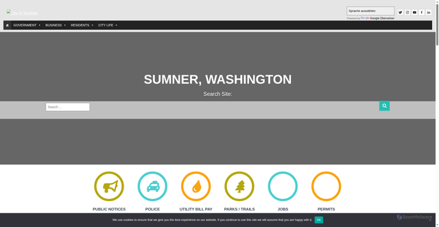 Security scan screenshot of https://sumnerwa.gov/