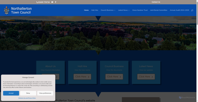 Security scan screenshot of https://northallertontowncouncil.gov.uk/