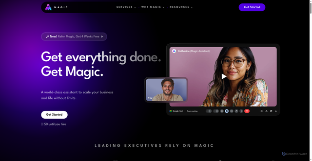 Security scan screenshot of https://getmagic.com/