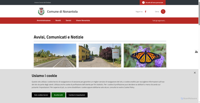 Security scan screenshot of https://www.comune.nonantola.mo.it