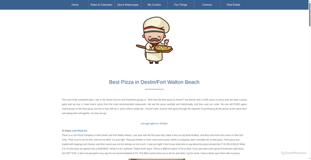 Security scan screenshot of https://www.rentwaterscape.com/best-pizza-in-destin