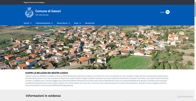 Security scan screenshot of https://comune.genuri.vs.it