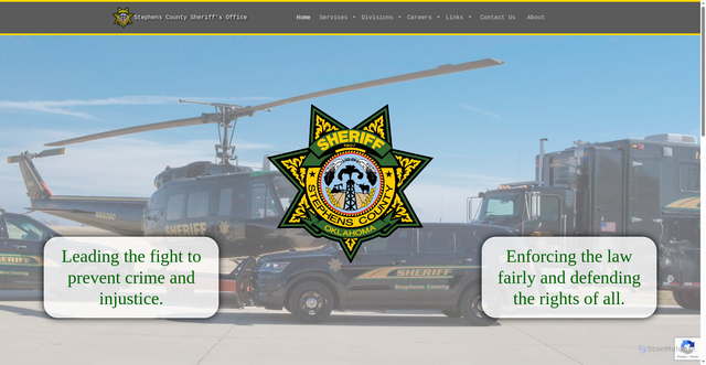 Security scan screenshot of https://stephenssheriff-ok.gov/