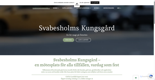Security scan screenshot of https://svabesholm.se