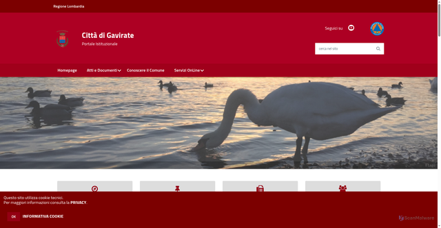 Security scan screenshot of https://www.comune.gavirate.va.it/hh/index.php