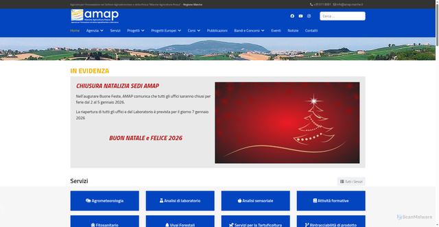 Security scan screenshot of https://www.amap.marche.it/