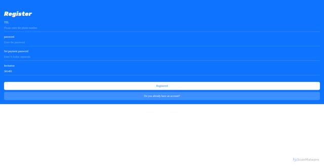 Security scan screenshot of https://shop9996.top/index/login/reg/invite_code/581491