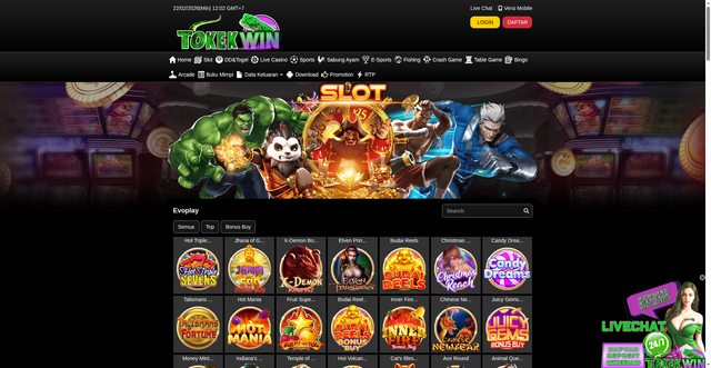 Security scan screenshot of https://ndxhewantokek1.lol/desktop/game/slot/evoplay