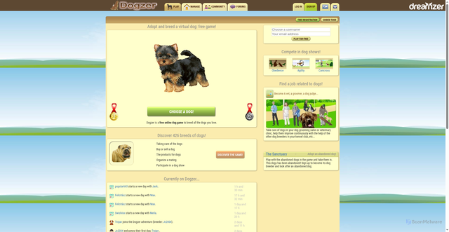 Security scan screenshot of https://dogzer.net