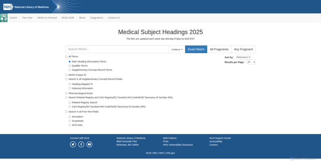 Security scan screenshot of https://meshb.nlm.nih.gov/