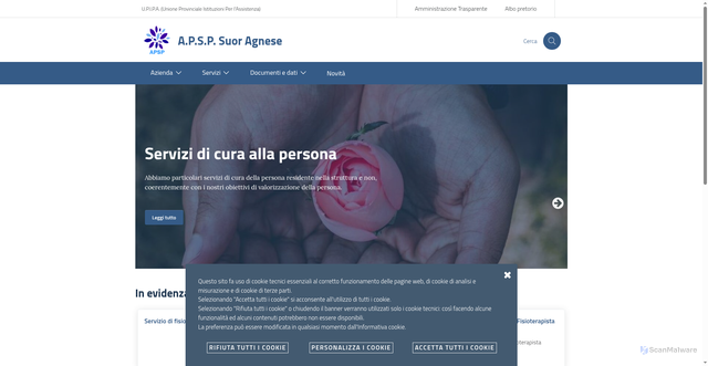 Security scan screenshot of https://www.apspsuoragnese.it